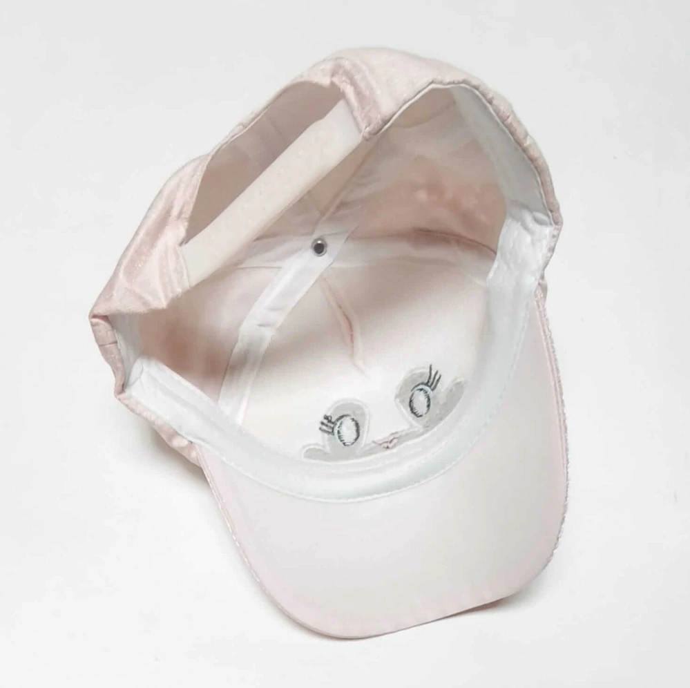 Dětská 3D kšiltovka třpytivá kočička - SVĚTLE RŮŽOVÁ (3-7 let)