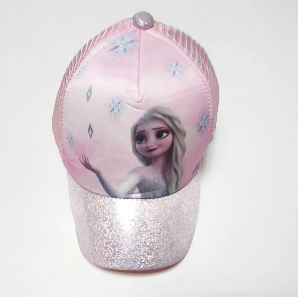 Dětská kšiltovka s Elsou – Třpytivé Ledové království - RŮŽOVÁ (3-7 let)