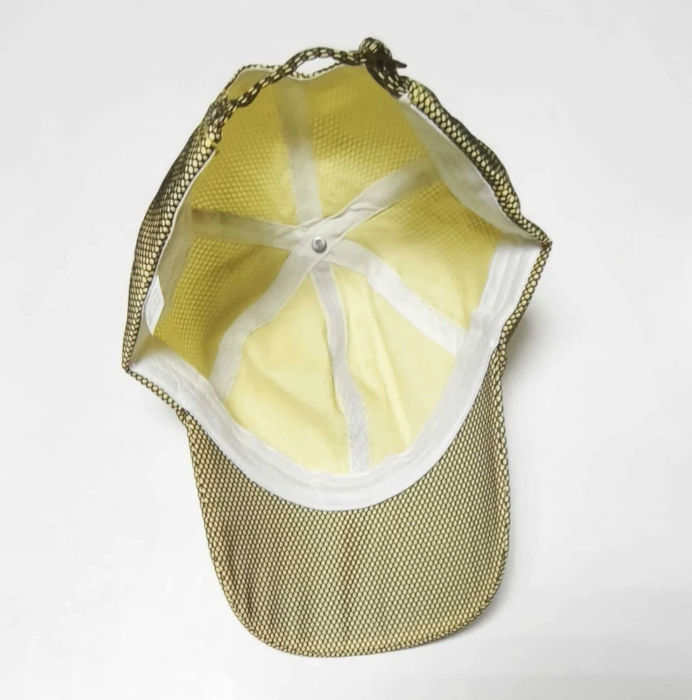 Stylová kšiltovka pro děti i dospělé s černou síťkou – SVĚTLE ŽLUTÁ (od 7 let)