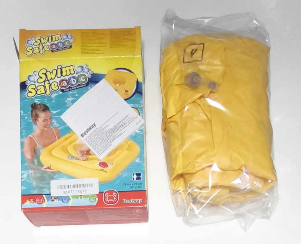 Dětský plavecký kruh Bestway Swim Safe ABC - ŽLUTÝ (12–24 m)