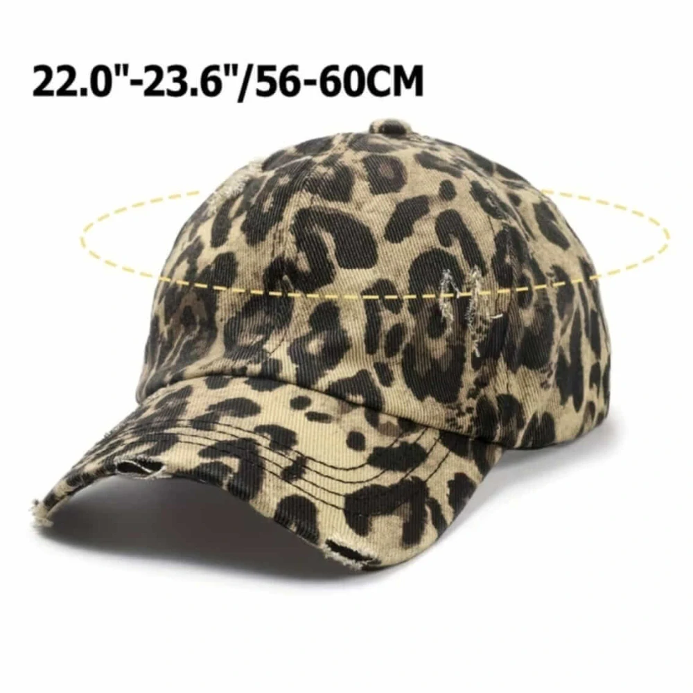 Dámská / Juniorská kšiltovka s otvorem pro culík – Leopardí vzor