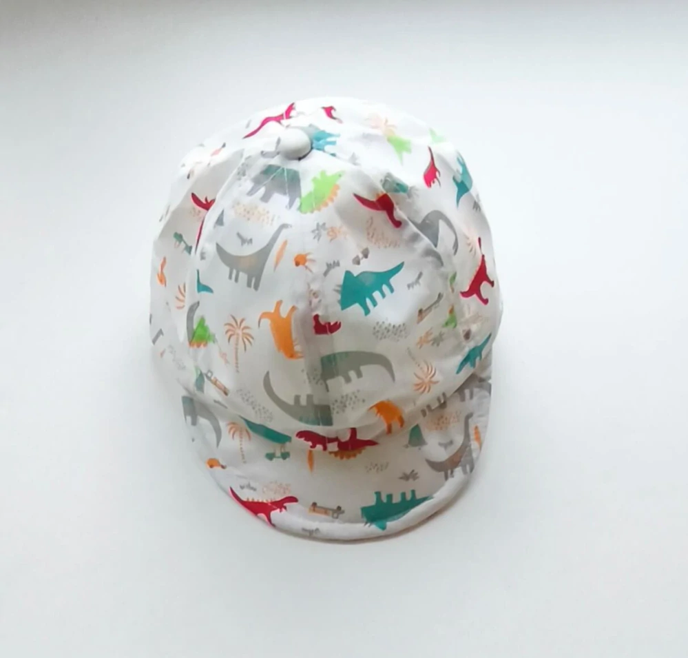 Dětská kšiltovka s dinosaury - DINO - BÍLÁ (12 m)