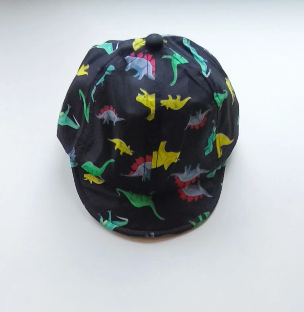 Dětská kšiltovka s dinosaury - DINO - ČERNÁ (12 m)