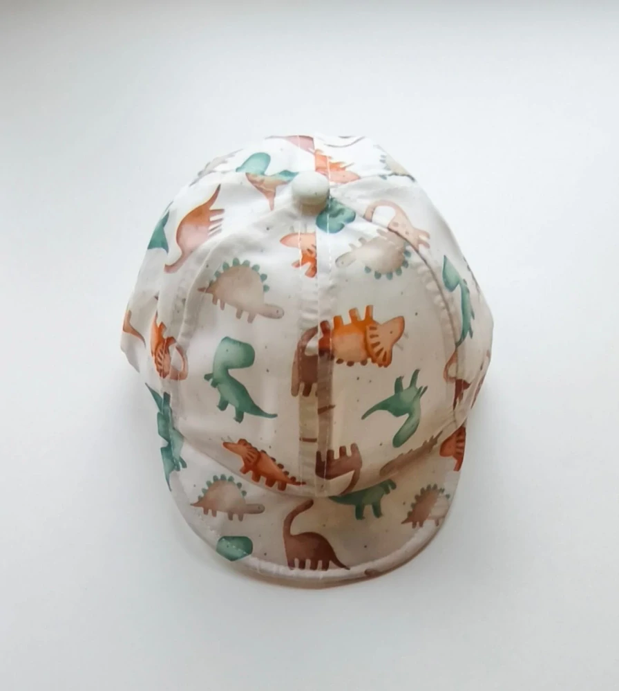 Dětská kšiltovka s dinosaury - DINO - SLONOVÁ KOST (12 m)