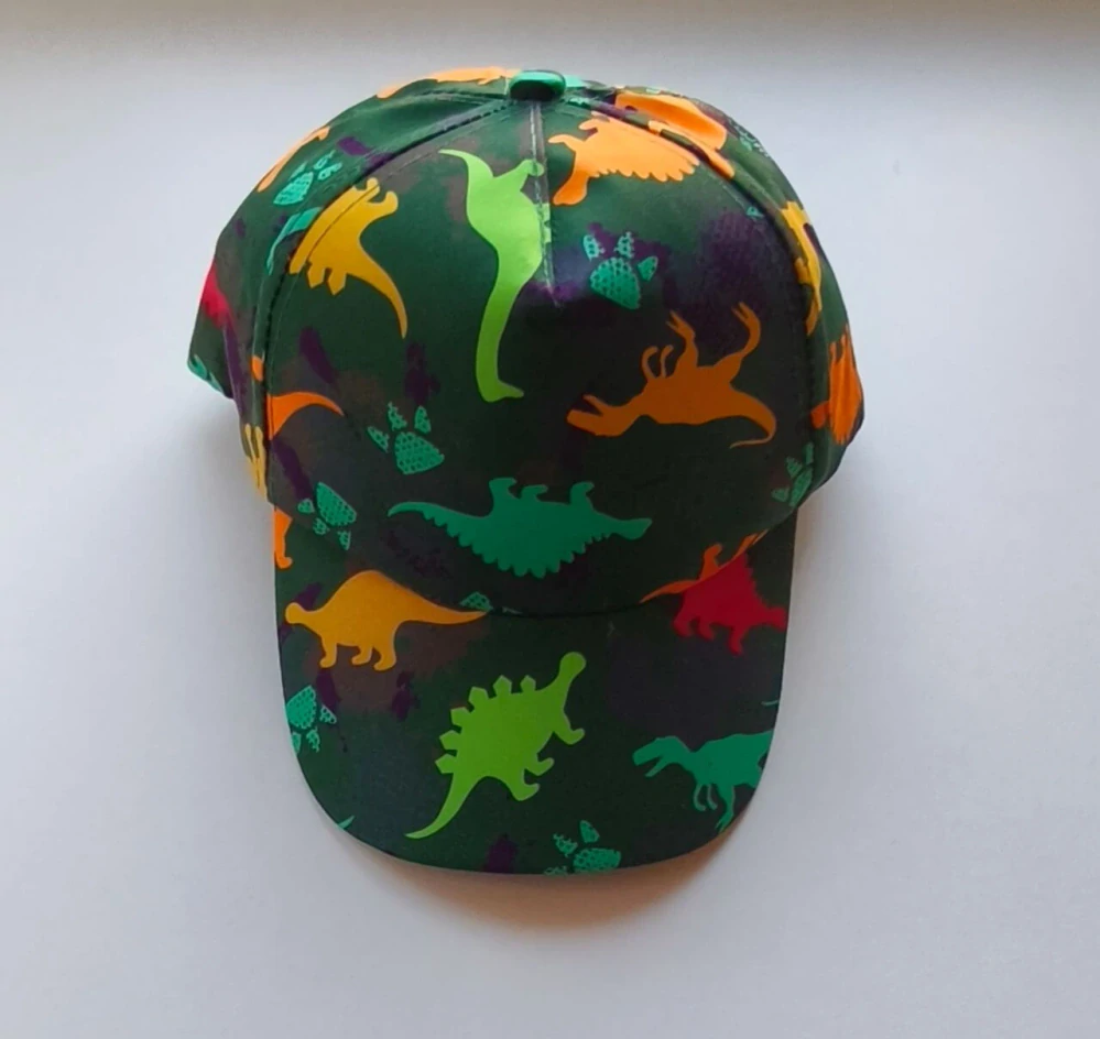 Dětská kšiltovka s dinosaury - DINO (Snapback) - ZELENÁ (2-6 let)