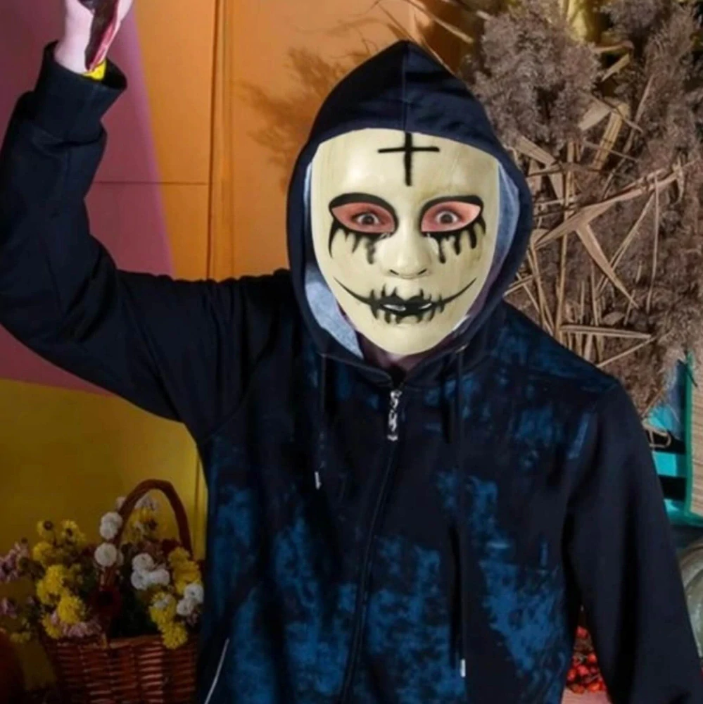 Hororová maska – Očista / The Purge – Rekvizitní maska s křížem