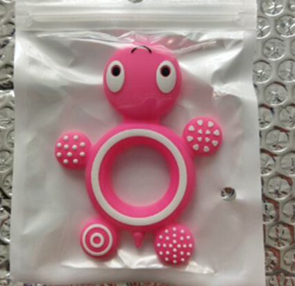 Silikonové kousátko - ŽELVIČKA - RŮŽOVÉ