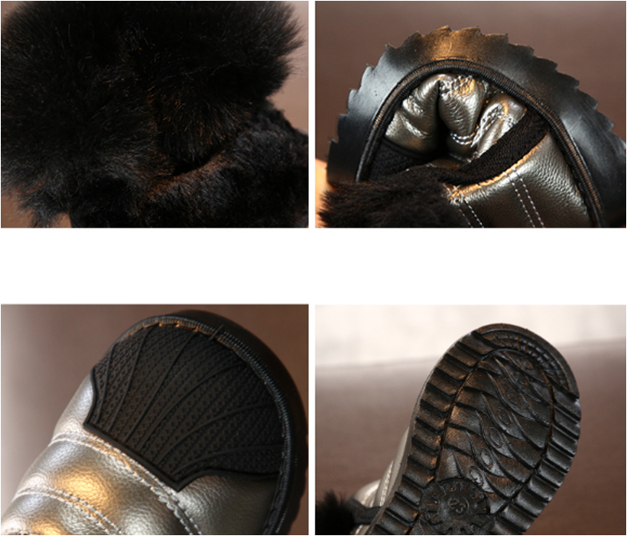 Sněhule s kožešinou - ČERNÉ - (12-18m)