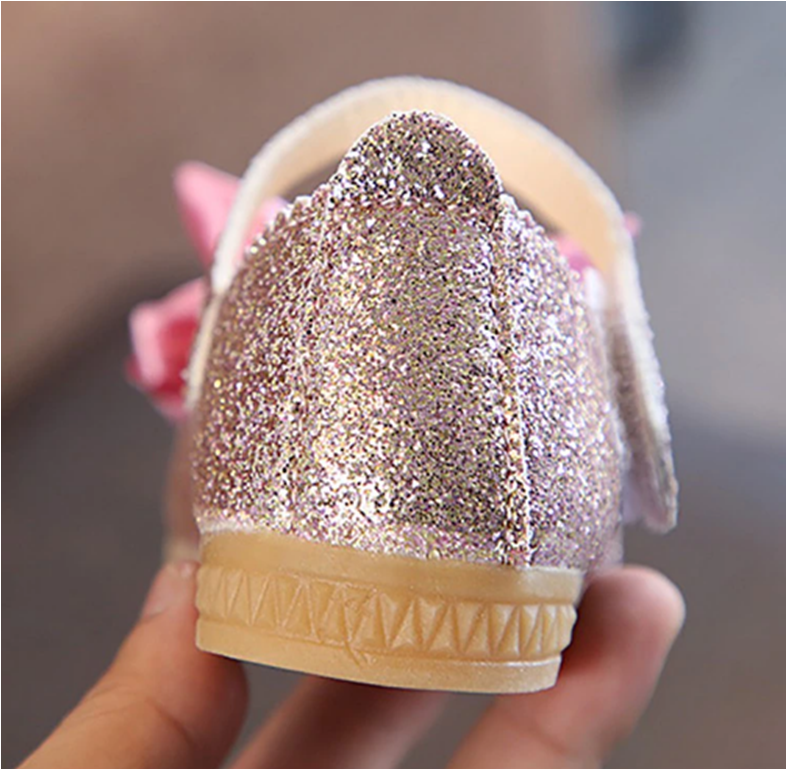 Třpytivé balerínky - MAŠLIČKY - ZLATÉ (24-36m)