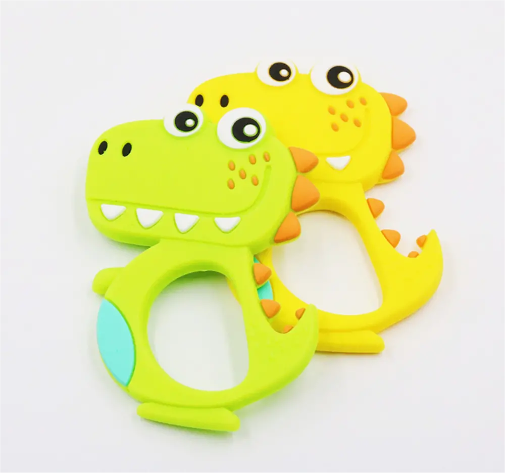 Silikonové kousátko - DRÁČEK - ŽLUTÉ