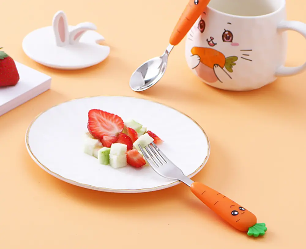 Příbor pro nejmenší - SET MRKVIČKY - LŽIČKA OVÁLNÁ 34 mm (bez pouzdra)