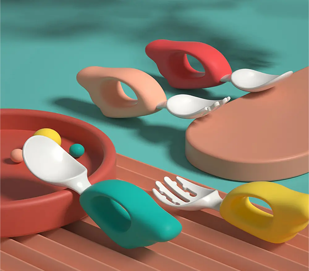 Příbor pro nejmenší - KŘÍDLA - ŽLUTÝ