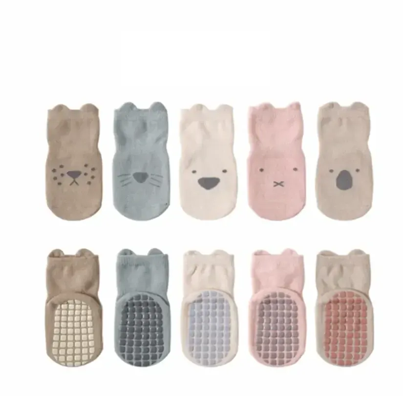 Protiskluzové ponožky - KOALA - SVĚTLE HNĚDÉ - (0-12m) S