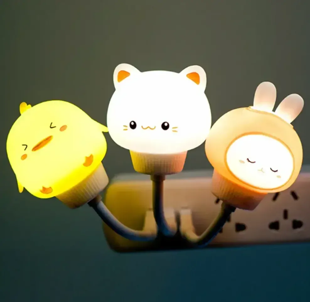 LED Noční světýlko USB - verze s ovladačem - KUŘÁTKO