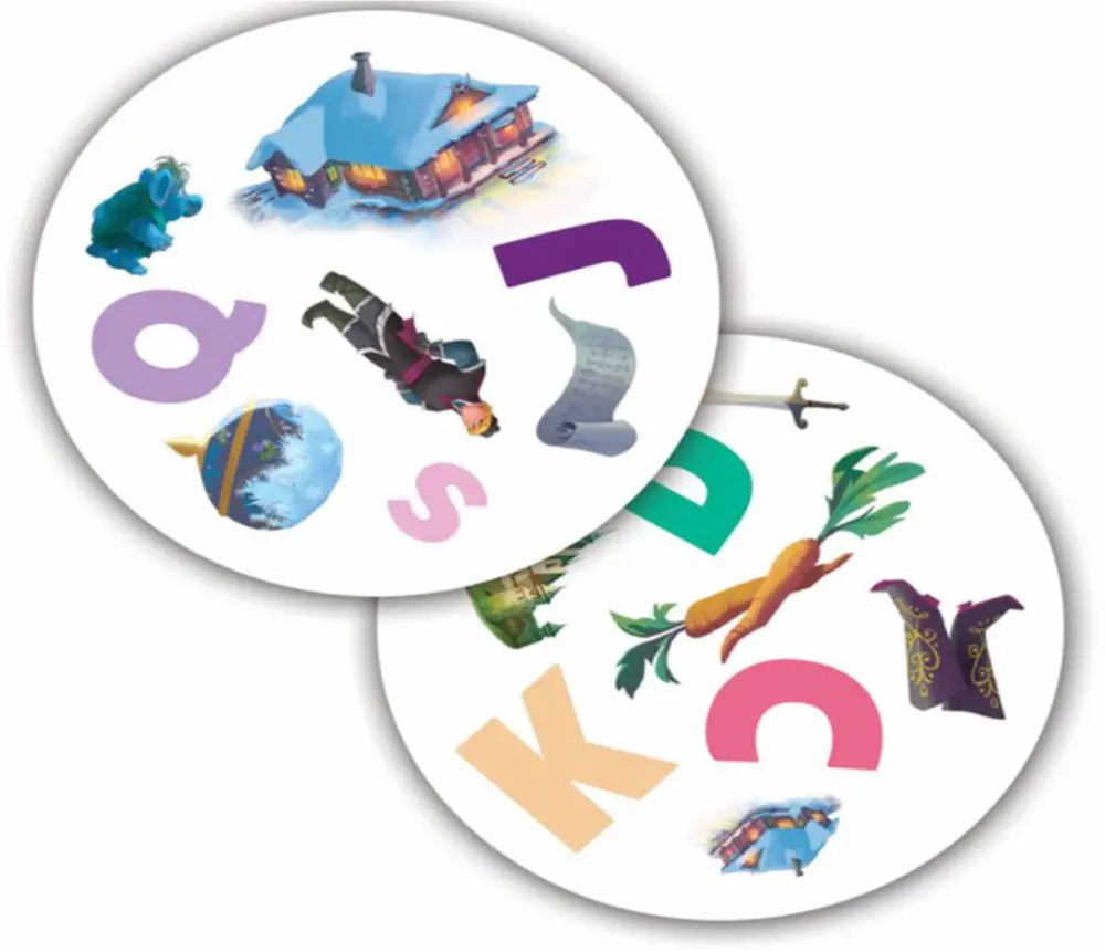 Postřehová hra Dobble-Spot it - FROZEN - Ledové království I - ABECEDA