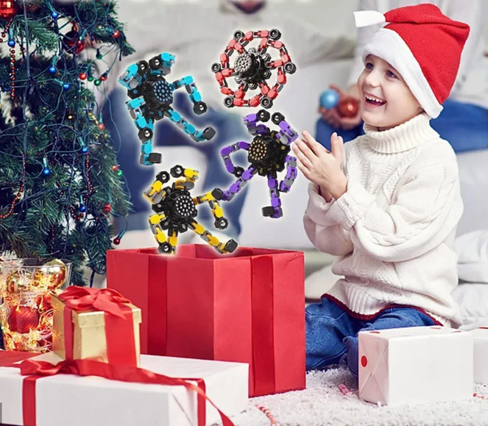 Fidget spinner - MECHANICKÝ TRANSFORMER - FIALOVÝ