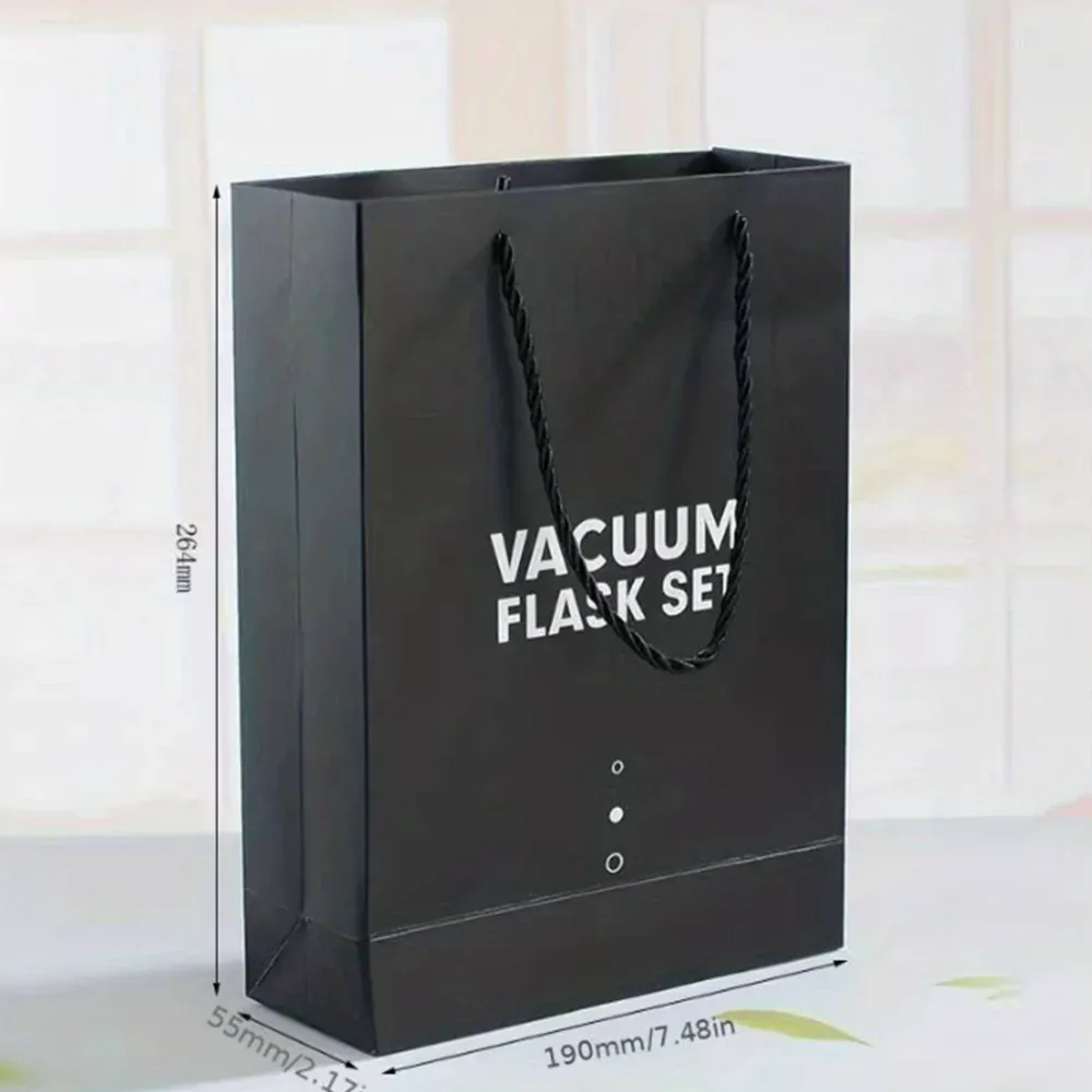 Sada s termoskou a hrnky z nerezové oceli - 500 ml - ŠEDÁ