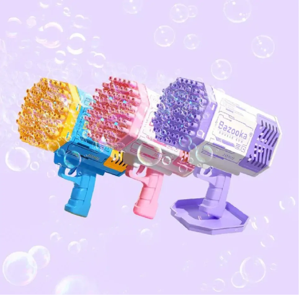 Bublinkový svítící bublifuk - Bazooka - FIALOVÝ