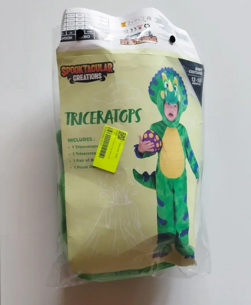 Dětský kostým - DINOSAURUS TRICERATOPS - (12-18 m)