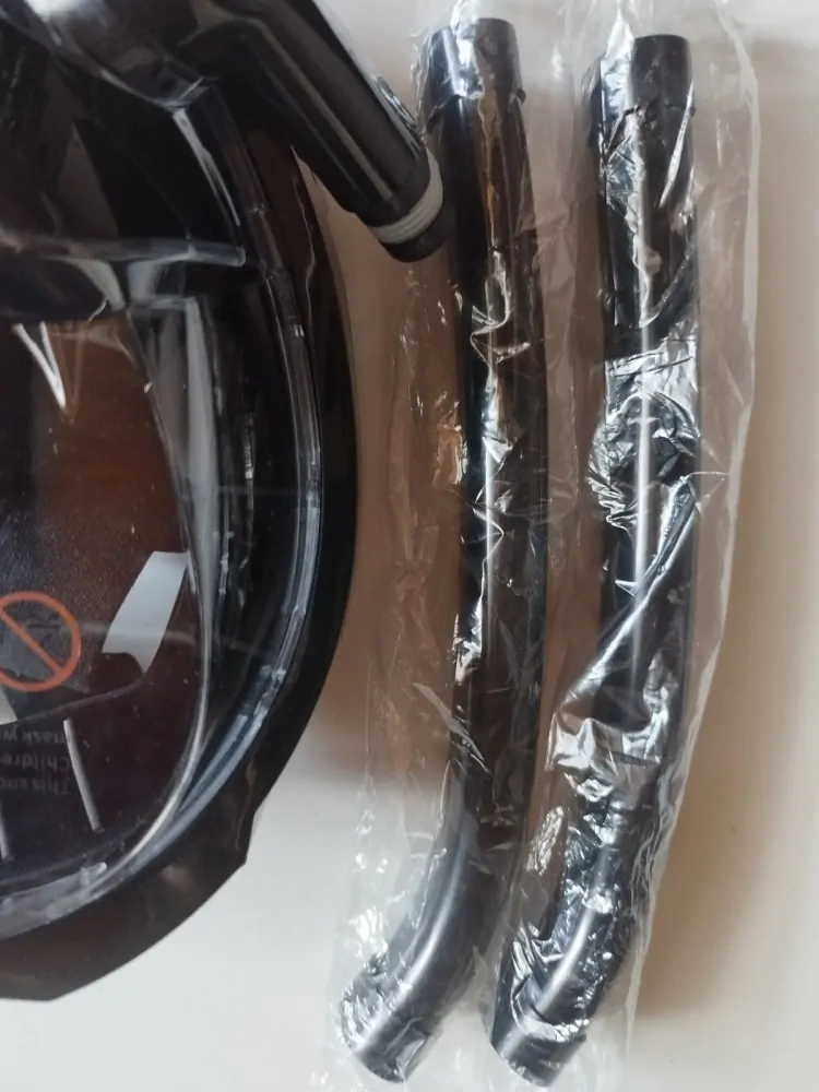 Potápěčská maska s dvojitou trubicí - ČERNÁ - (S/M)