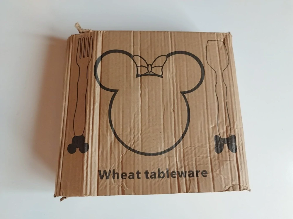 Set z pšeničné slámy - MINNIE MOUSE - RŮŽOVÝ