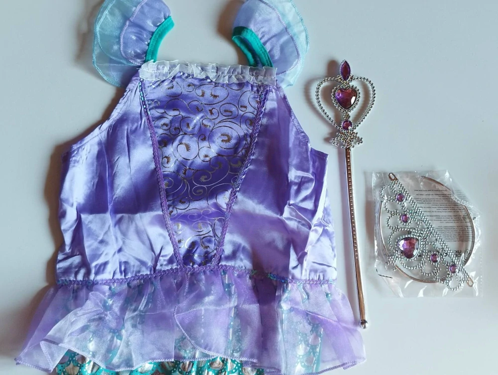 Dětský kostým - PRINCEZNÁ ARIEL - MALÁ MOŘSKÁ VÍLA (6-7 let)