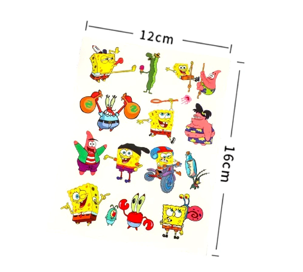 Dětské dočasné tetování - SPONGE BOB (D)