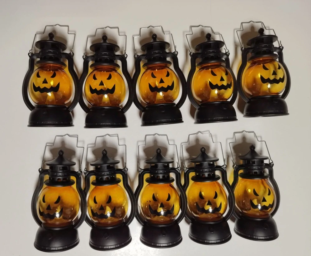 Mini LED lucerna na HALLOWEEN - DÝNĚ - Oranžová