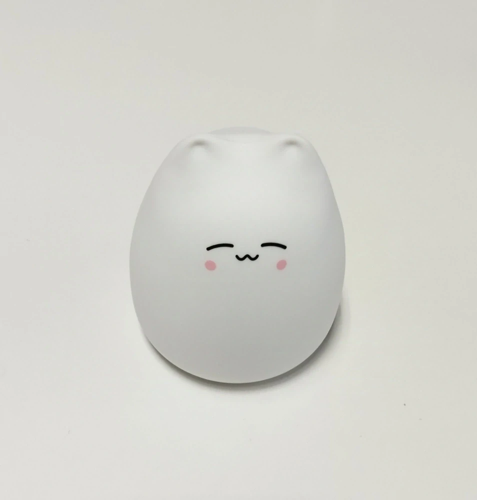 Dotyková silikonová LED noční lampička na baterky - KOČKA