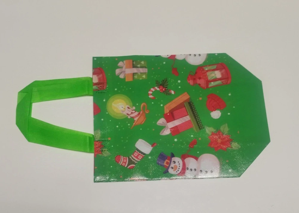 Vánoční dárková taška - ZELENÁ -1 kus