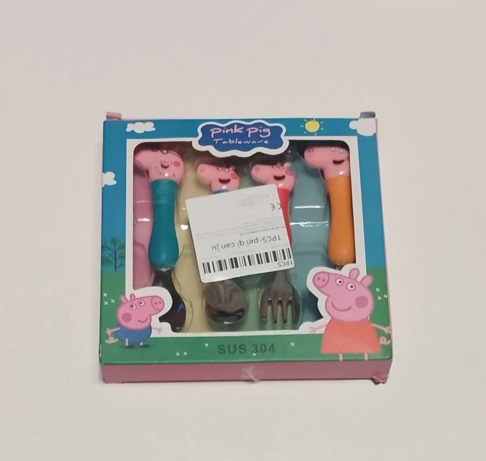 Dětský příbor v krabičce - PRASÁTKO PEPA