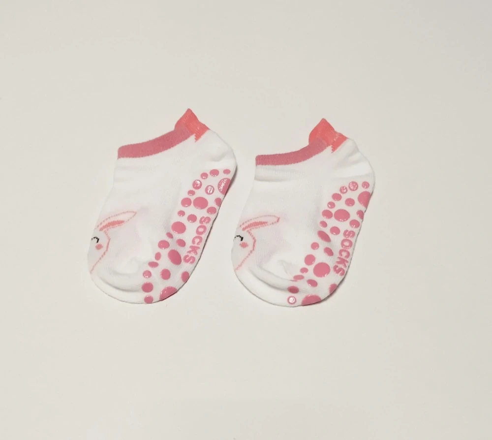 Protiskluzové ponožky - BÍLÉ - KRÁLÍK - (12-36 m) M