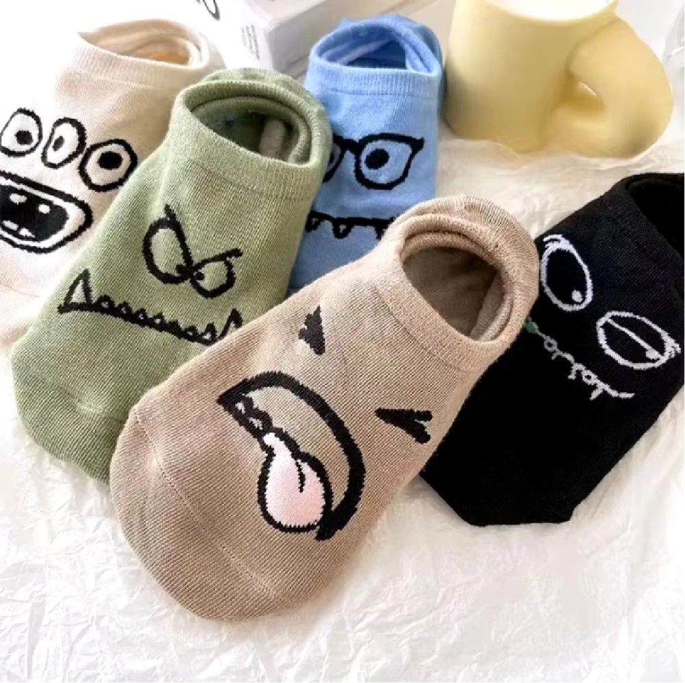 Nízké ponožky ťapky - MODRÉ - (5-8 let)