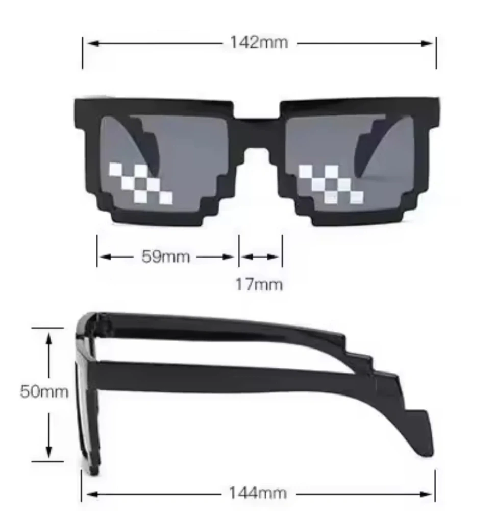 Sluneční brýle - MINECRAFT - ČERVENÉ