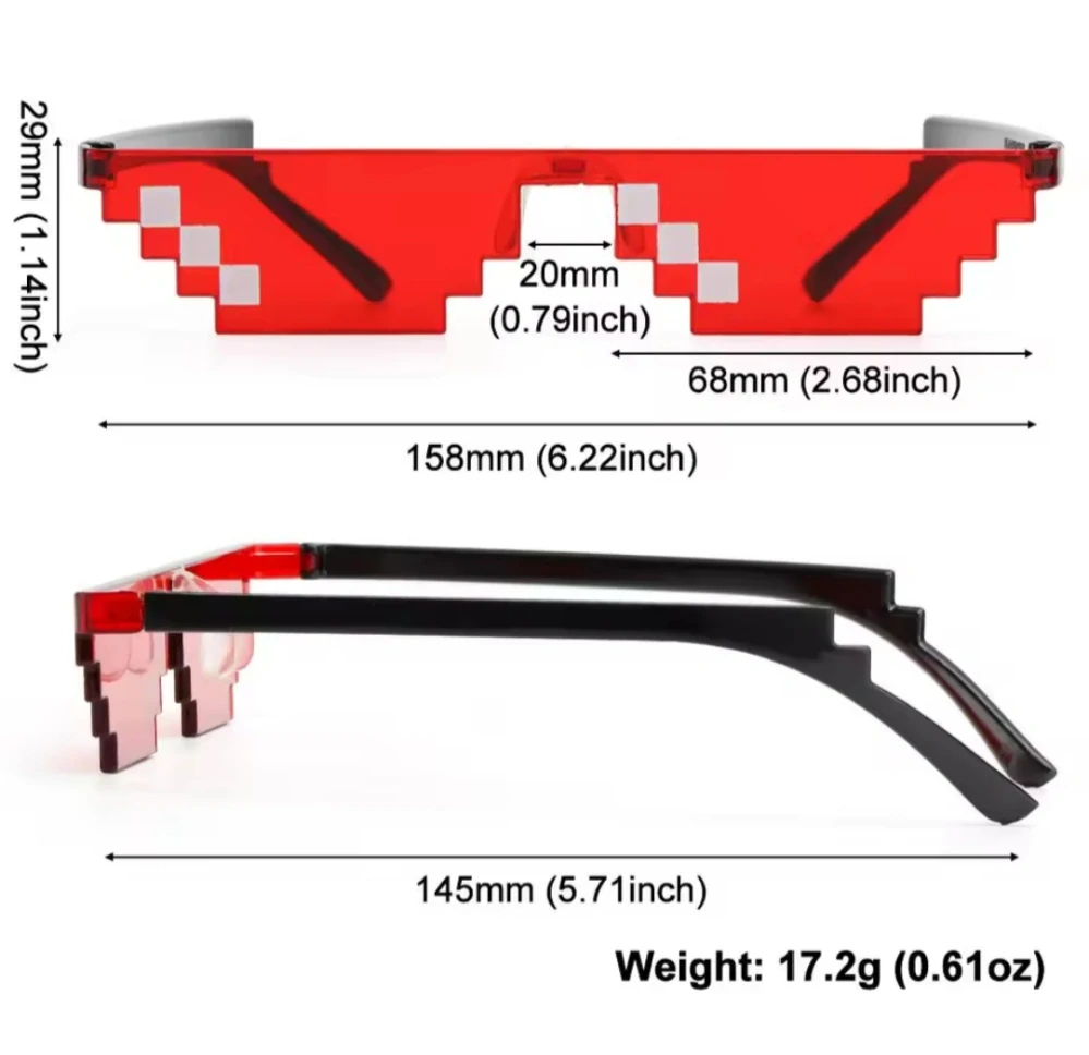 Designové brýle - MINECRAFT - ŽLUTÉ (A)