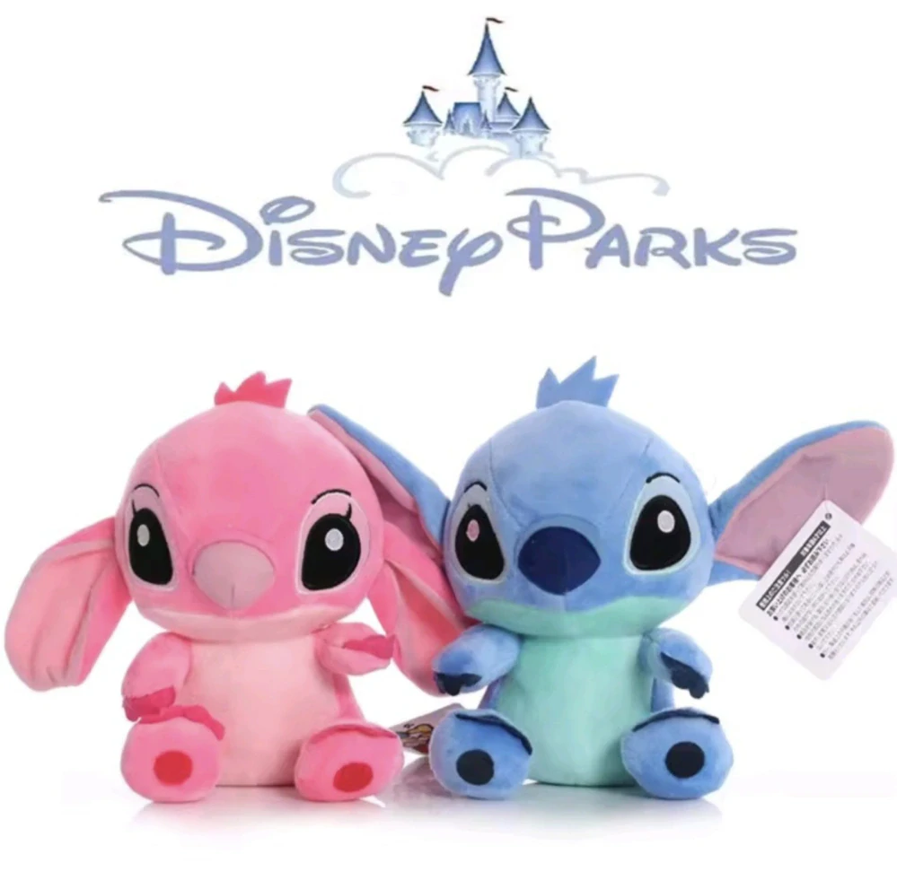 Malá plyšová ANGEL s přísavkou - POHÁDKA LILO A STITCH - RŮŽOVÁ - 16 cm