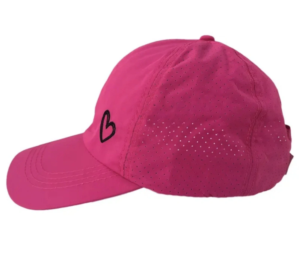 Letní kšiltovka s otvorem pro culík - RŮŽOVÁ