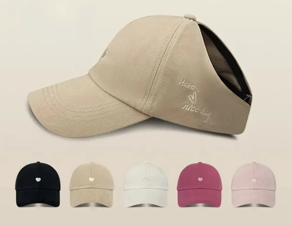 Dětská letní kšiltovka s otvorem pro culík - ČERNÁ (5-10 let)