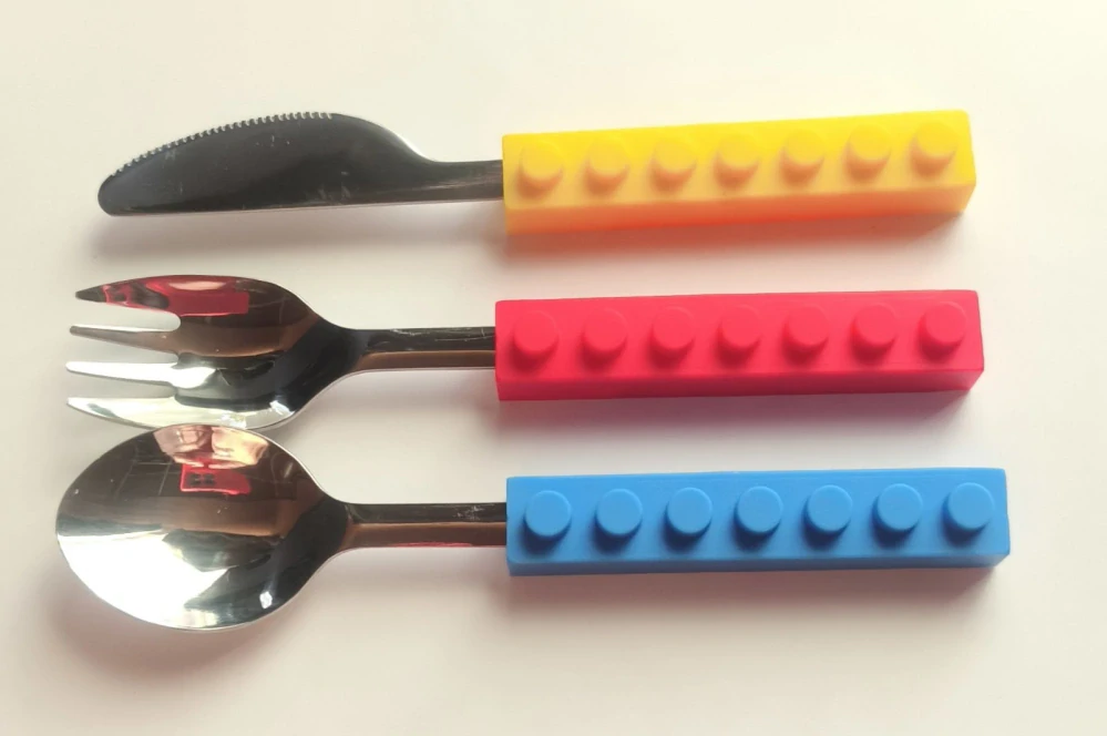 Dětský silikonový příbor - LEGO