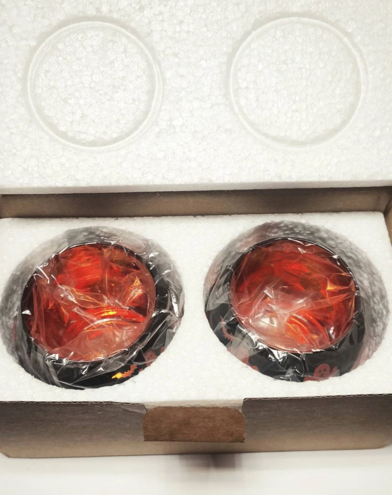 Skleněné svícny - HALLOWEEN - 2 ks