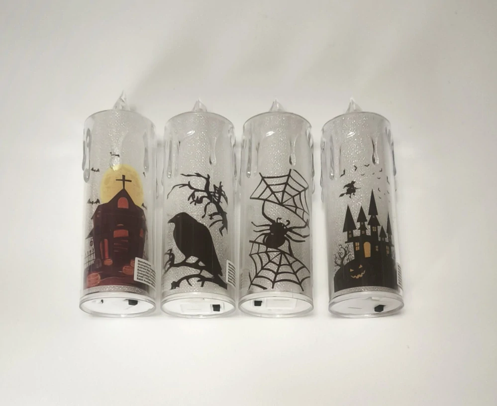 LED lampy - HALLOWEEN - SVÍČKY - 4 ks