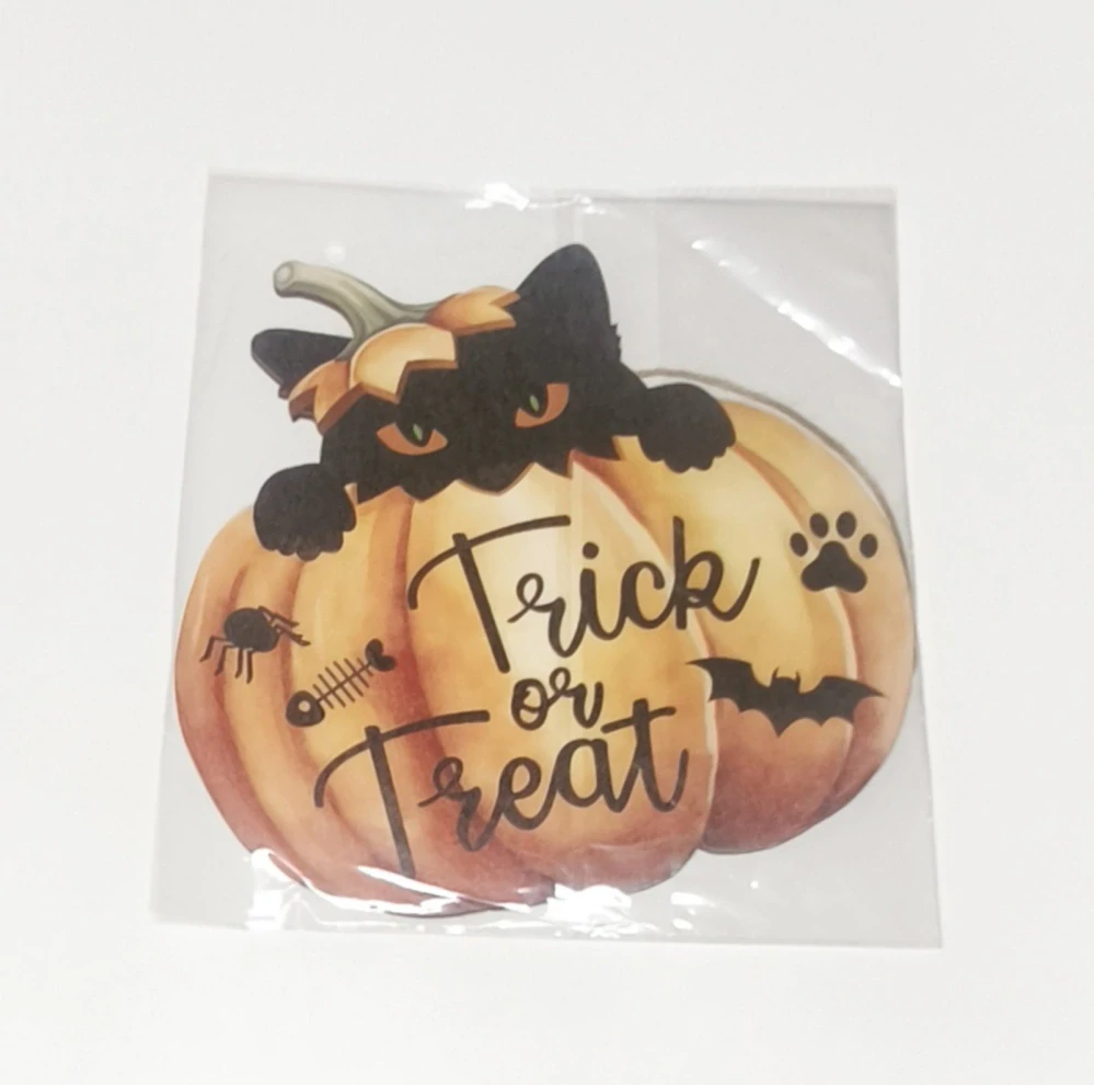 Dekorace na dveře - HALLOWEEN - KOČKA