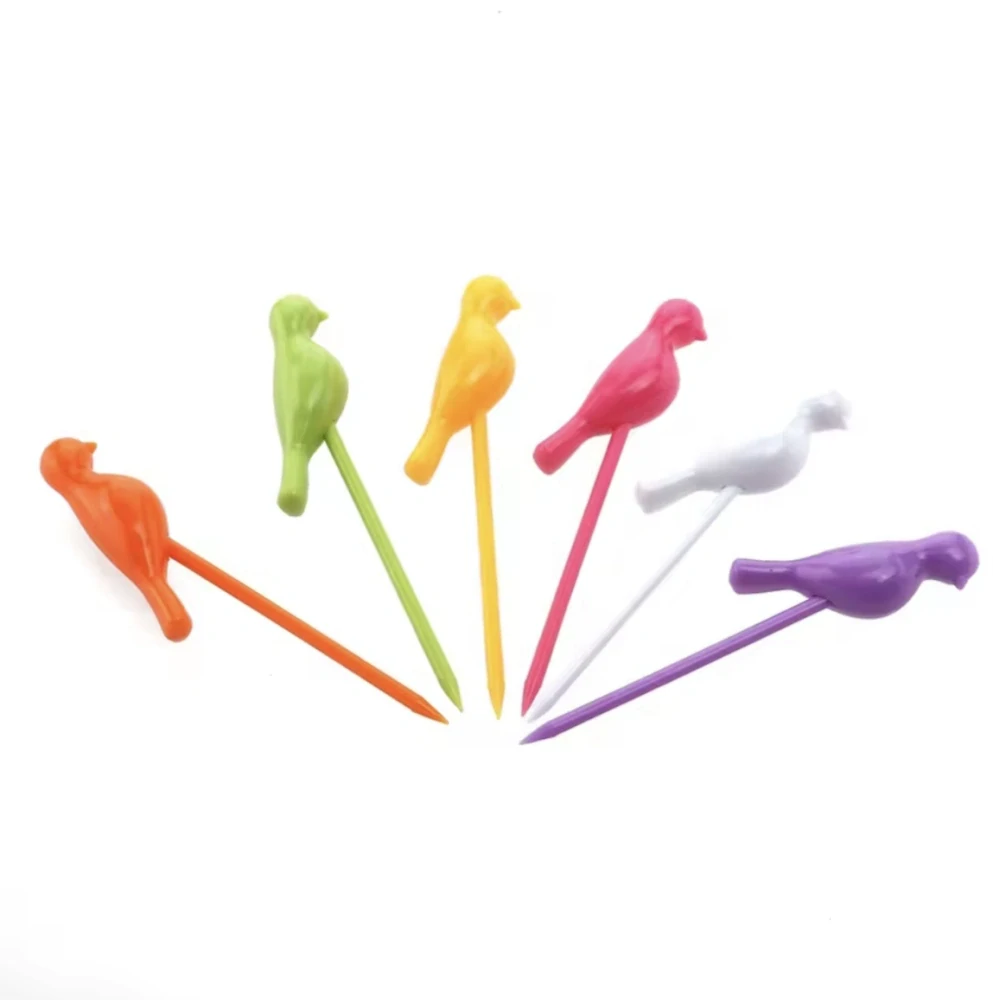 Napichovátka - PTÁČCI - 6 ks - BÍLÉ