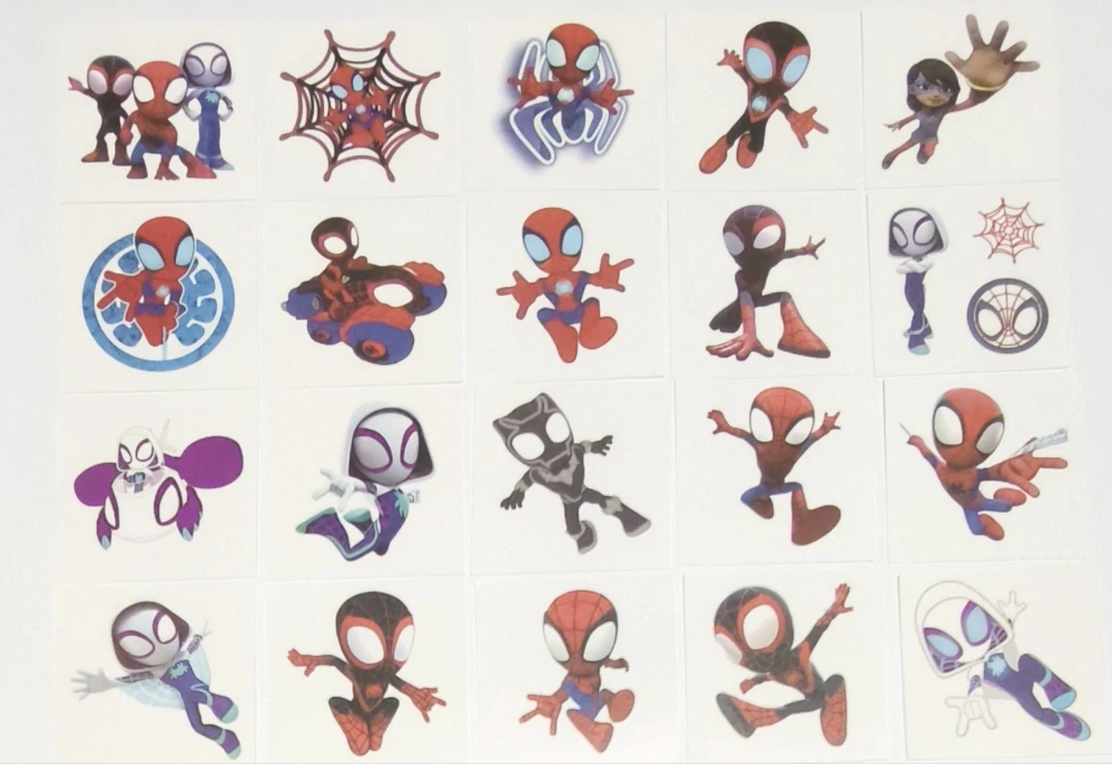 Dětské dočasné tetování - 20 ks - SPIDER MAN - SPIDEY AND HIS AMAZING FRIENDS (B)