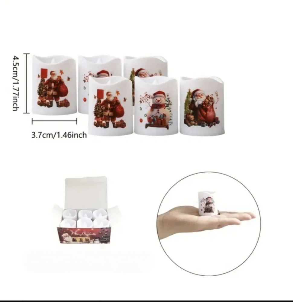 Mini světýlka - VÁNOCE - 6 ks