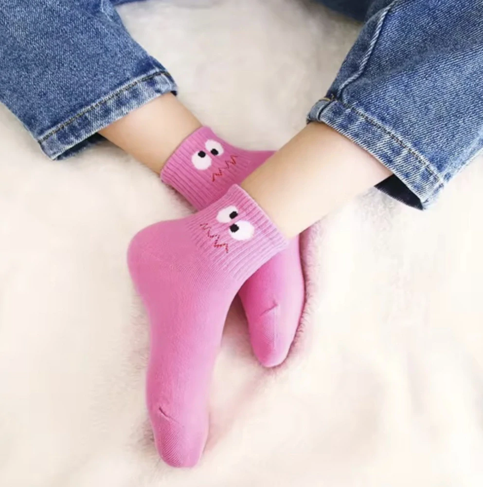 Ponožky - OBLIČEJ - MODRÉ (5-7 let) L