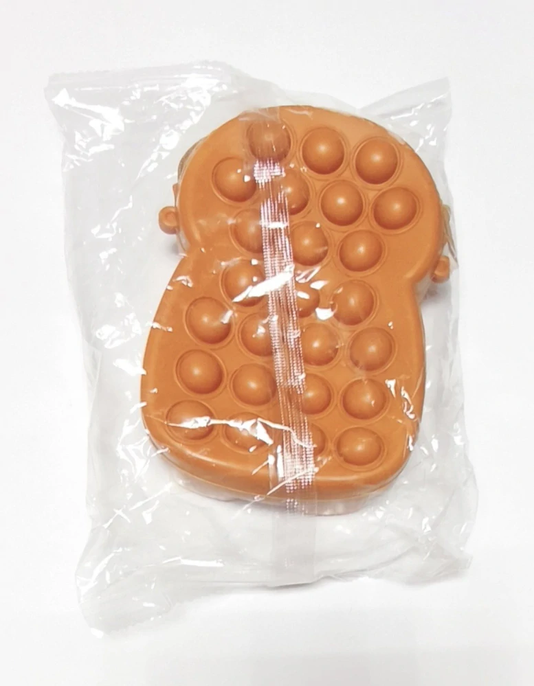 Mini silikonová kabelka - POP IT - KAPYBARA - TMAVĚ HNĚDÁ