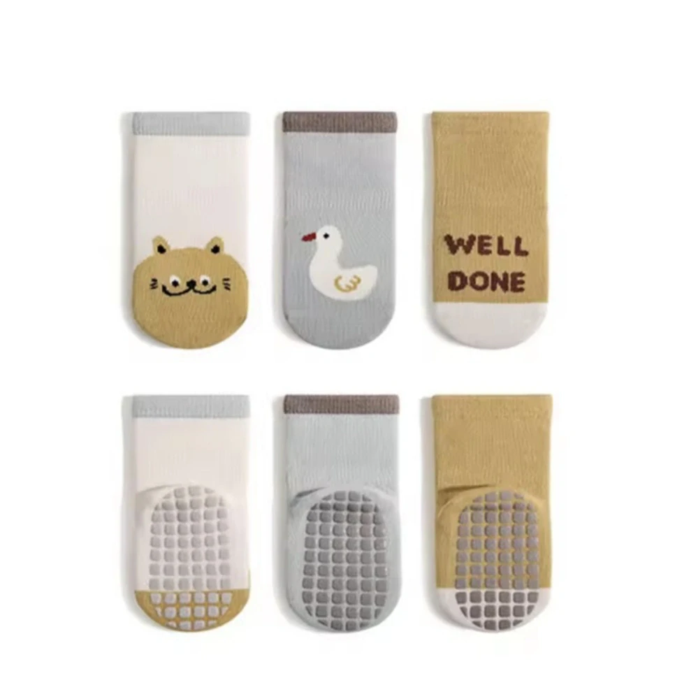Bavlněné protiskluzové ponožky - WELL DONE - (0-12 m) S