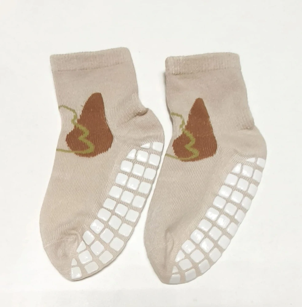 Protiskluzové ponožky - BÉŽOVÉ (3-5 let) L
