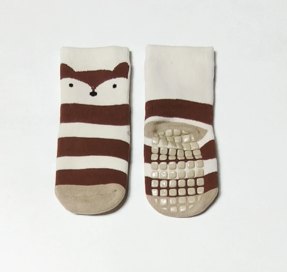 Teplé protiskluzové ponožky - LIŠKA (0-12 m) S - 1 pár